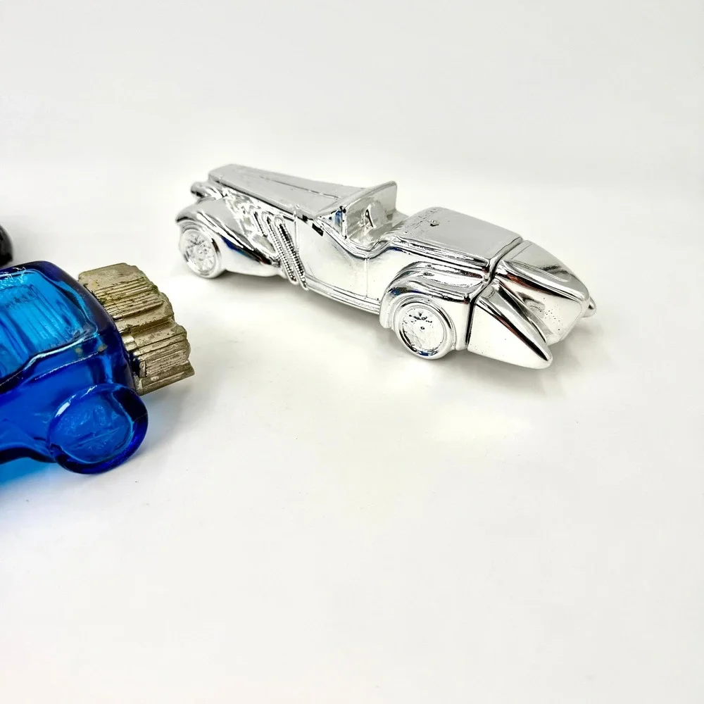 Vintage Avon Car Cologne Decanter Lot VW Beetle Hot Rod Duesenberg 3pc Set *READ